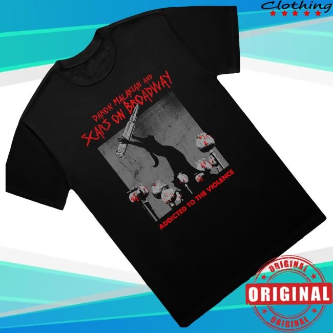 Official Addicted To The Violence Grey Art Tee