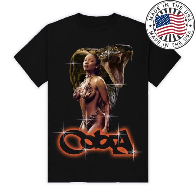 Official Megan Thee Stallion Merch Store Cobra Cover Classic Shirt - Black Megantheestallion Shop