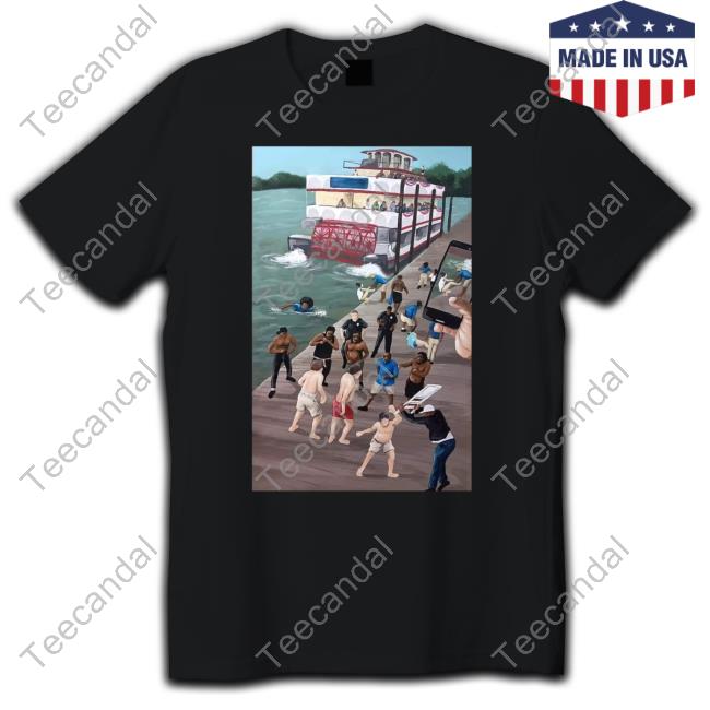 Montgomery Alabama Riverboat Brawl Painting Official Shirt