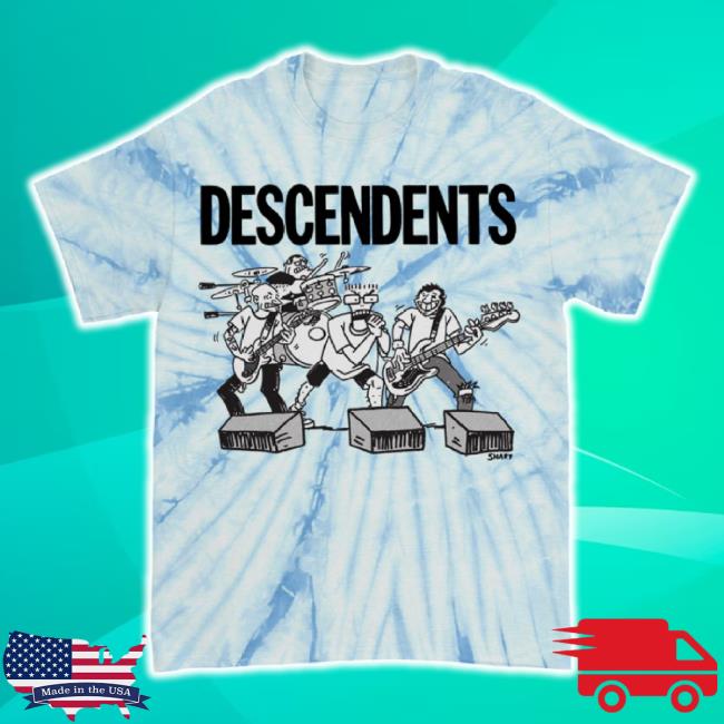 Trending Descendents Live Cartoon Spider Dye Long Sleeve T Shirt (Baby Blue)