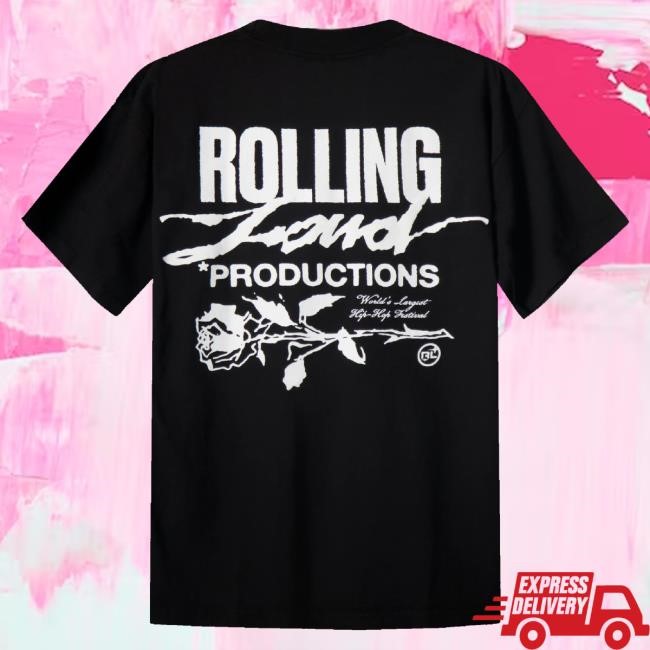 Official Rolling Loud Merch Rl Productions Ripper Black Shirt