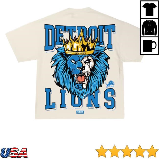Detroit Lions Merch Shop Store Official Unisex Sana X Detroit Lions Roar Long Sleeve T Shirt