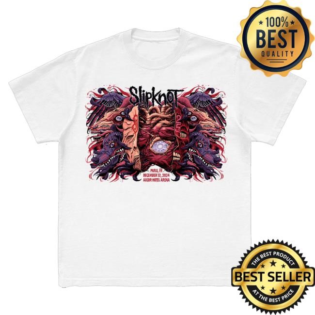 Slipknot Merch Store 2024 Tour Paris Tee Shirt