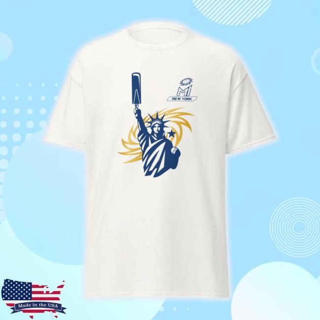 Trending Majorleaguecricket Store Mi Ny Lady Liberty Design 1 T-Shirt White Shirt