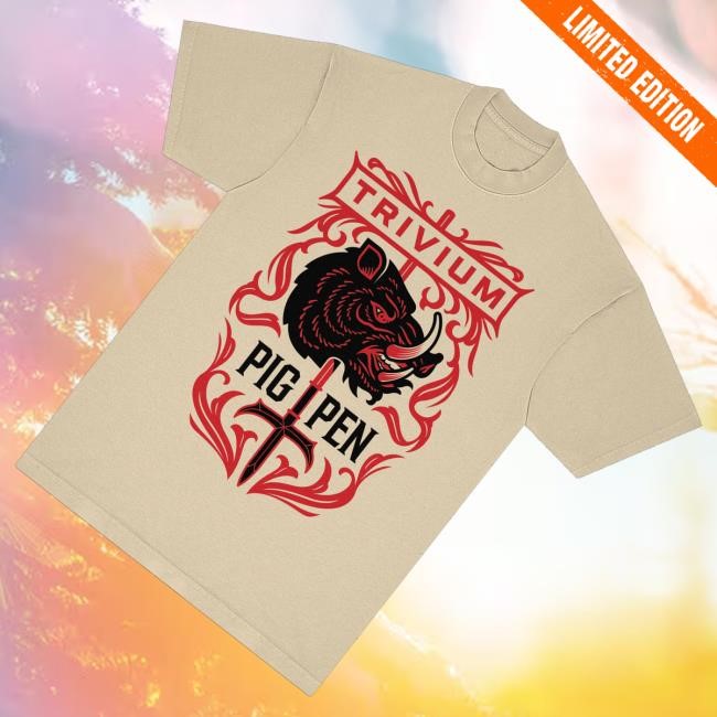 Official Trivium Merch Pig Sword Funny Shirt