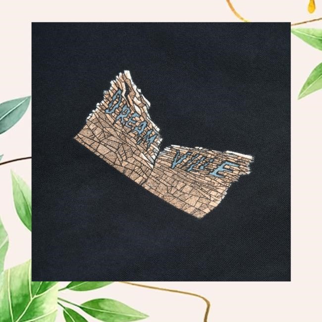 Trending Dreamville Merch Red Rocks Collectible T-Shirt Black