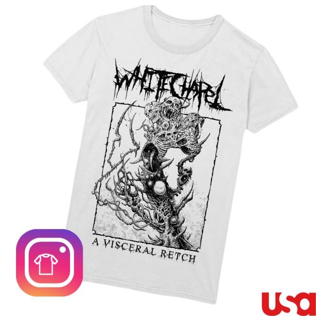 Whitechapel Merch Store Shop A Visceral Retch White Unisex Sweatshirt