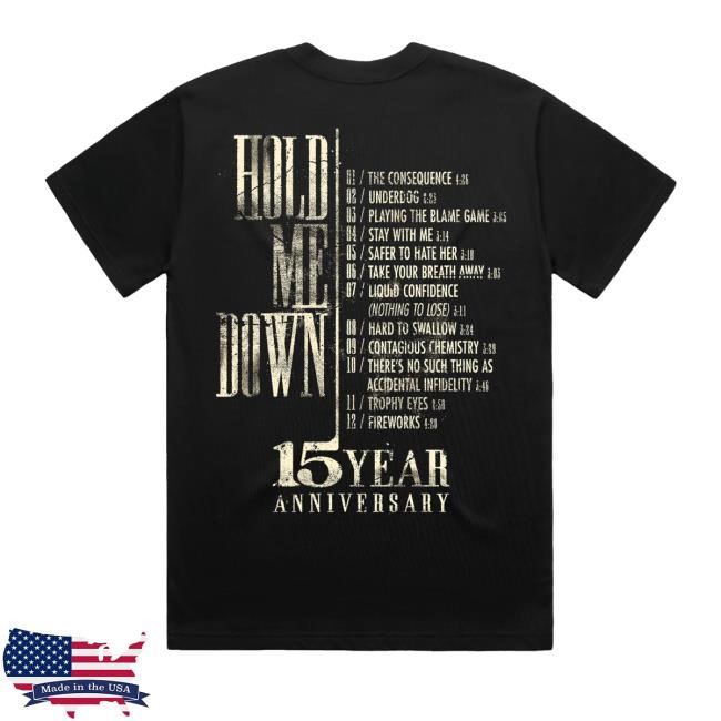 You Me At Six Merch Shop Store Official Limited Hold Me Down Black Tee
