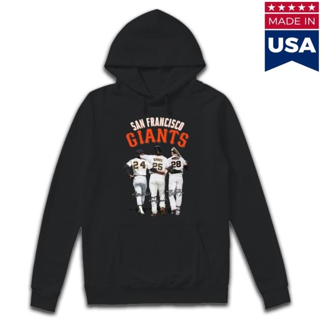 2022 San Francisco Giants Bonds Vs Posey Signatures Hoodie 2022 San Francisco Giants Bonds Vs Posey Signatures Shirt