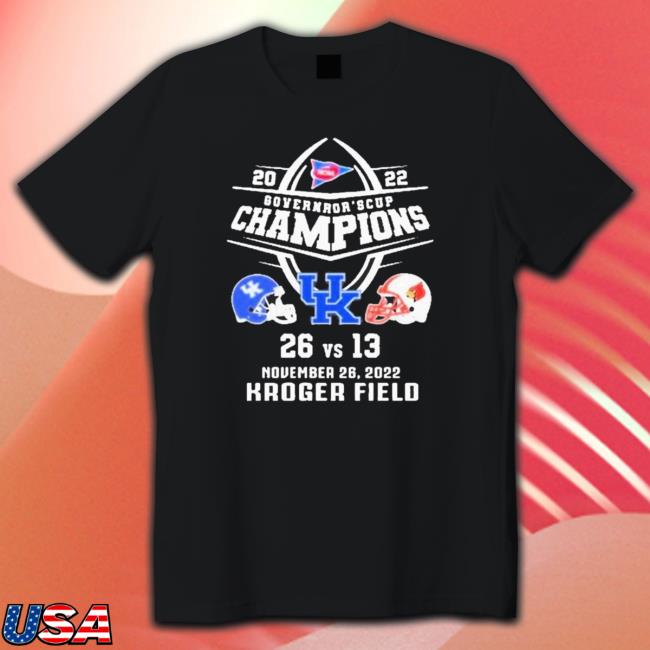 Kentucky Wildcat Win Louisville 2022 Governor Or Cup Champions 26 And 13 Kroger Field Vintage Tee Shirt