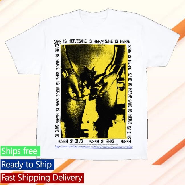 Trending Online Ceramics Merch Genesis P-Orridge S/He Is He/Re White Tank Top