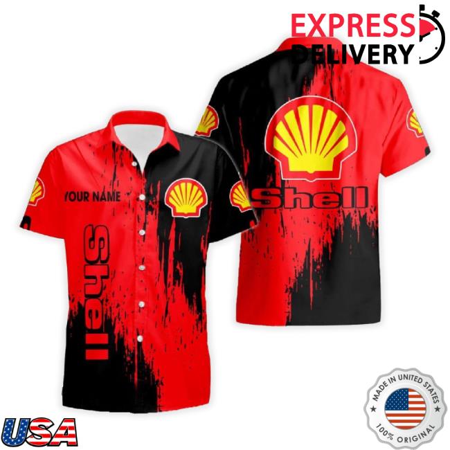 Brush Pattern Shell Logo Personalized Hawaiian New Shirt Gift For Christmas