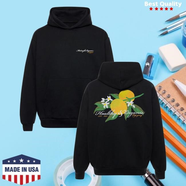 Midnight Organic 5 Year Healthy & Organic Emb Hooded Sweatshirt Complex Store Midnight Organic