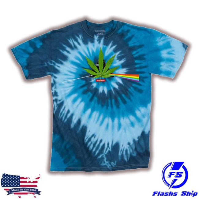Dankgeek Stonerdays Dank Side Of The Moon Men's Blue Tie Dye New Shirt