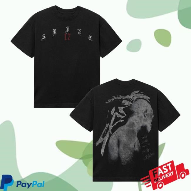 Trending Xxxtentacion Merch Skins Anniversary T-Shirt, Hoodie, Tank Top, Sweater And Long Sleeve T-Shirt Black