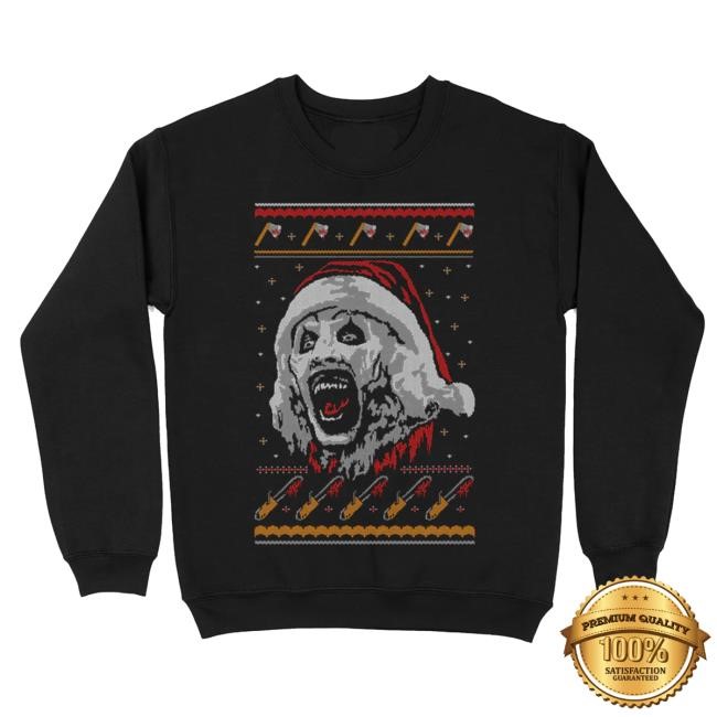 Original Terrorthreads Merch Store Terrifier 3 Festive Frights Crewneck Sweatshirt