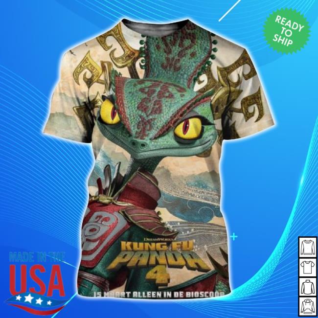 Official The Chameleon New Character Posters For Kung Fu Panda 4 Releasing In Theaters On March 8 Poster Canvas Tee