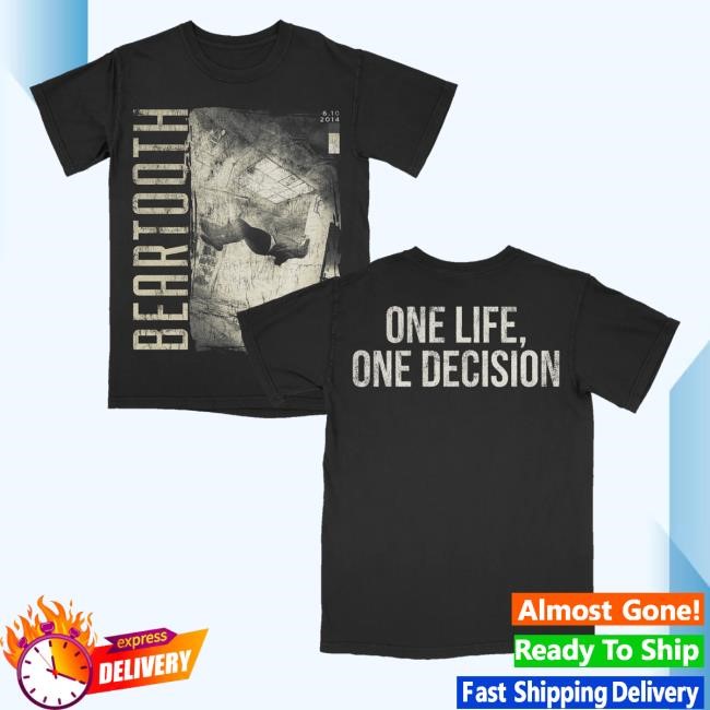 Beartooth Disgusting Album One Life, One Decision Hoodie Beartooth Band Merch Store Disgusting Album