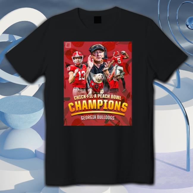 Georgia Bulldogs Chick-Fil-A Peach Bowl Champions Tee