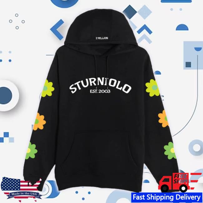 Official Sturniolo Clothing Merch Store Flower Hoodie Sweatshirt - Black Sturnioloclothing Shop