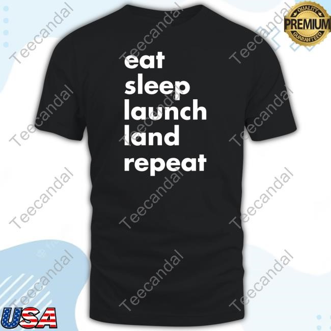 Jen Crowley Wearing Eat Sleep Launch Land Repeat Hoodie