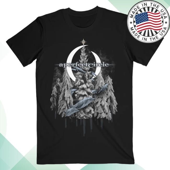 Official A Perfect Circle Store Frosty Dolphin & Snow Sweatshirt