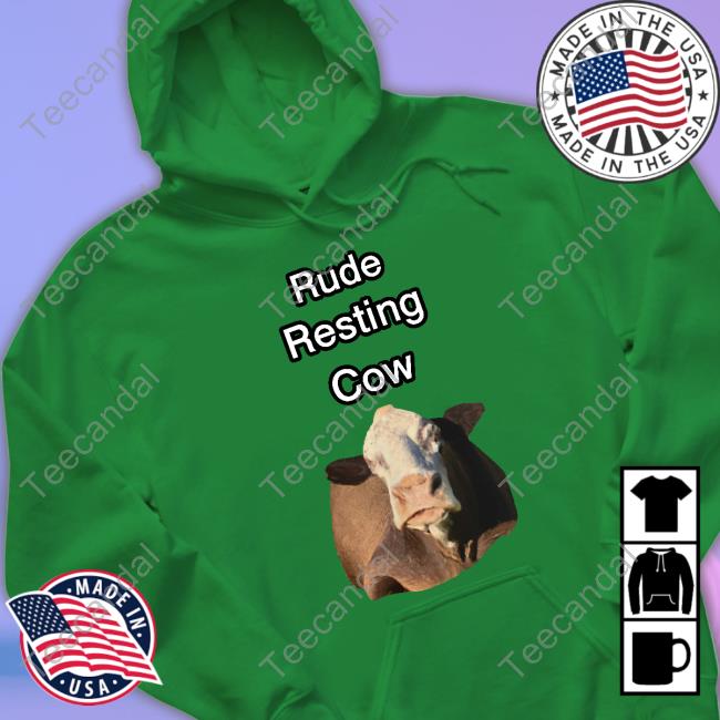 Rude Resting Cow Hoodie
