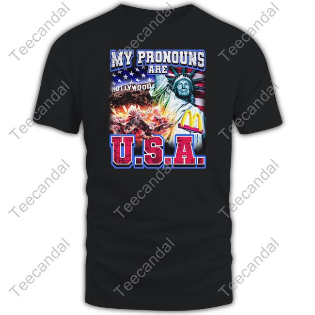 Notsafeforwear Store My Pronouns Are U.S.A. Shirts