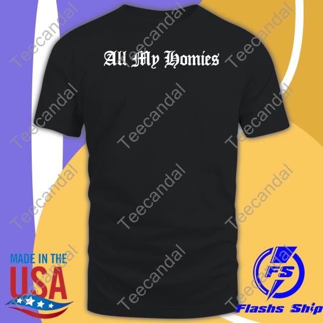 All My Homies Label Logo Hoodied Sweatshirt