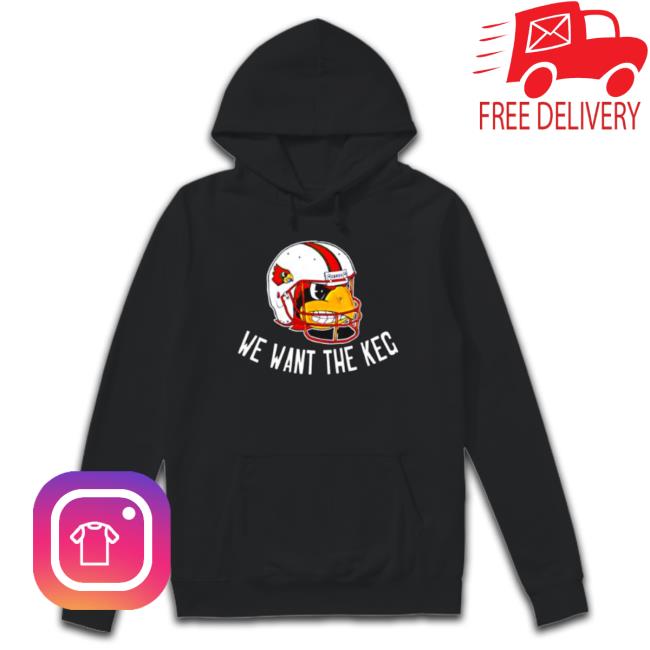Official Louisville Cardinals Helmet We Want The Keg Crewneck Sweatshirt