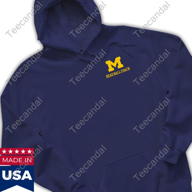 Harbaugh Michigan Football M Head Ball Coach Tee