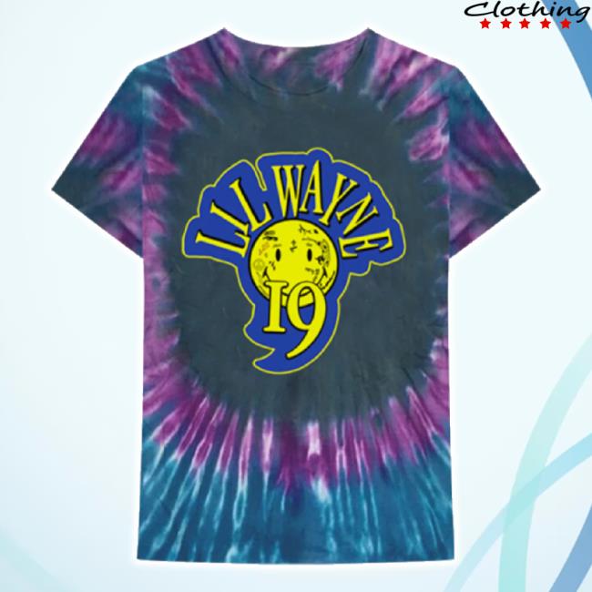 Trending Shop Li Wayne Merch Store Smiley Face Tye Dye Shirt Shoplilwayne