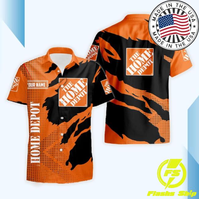 Scratch Pattern Home Depot Logo Personalized Hawaiian Gift For Christmas Hoodie Sweatshirt