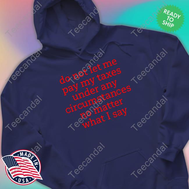 Shitheadsteve Merch Do Not Let Me Pay My Taxes Under Any Circumstances No Matter What I Say Hoodie