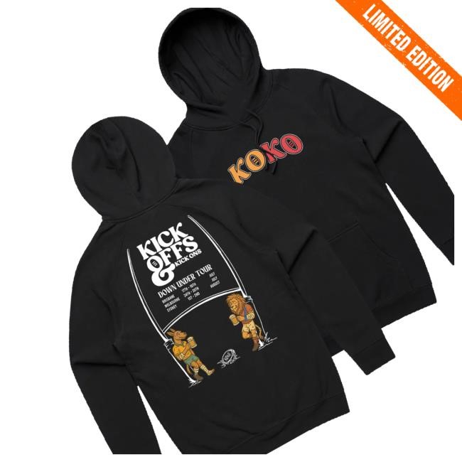 Official Kick Offs & Kick Ons Merch Shop Down Under Tour Black Tee