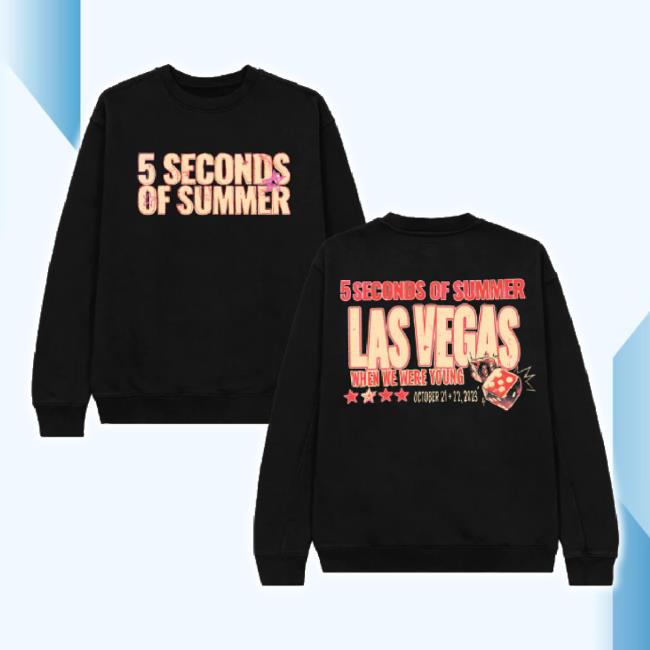 Official 5 Seconds Of Summer Tour Merch Store Las Vegas Event Long Sleeve Tee 5Sos Shop
