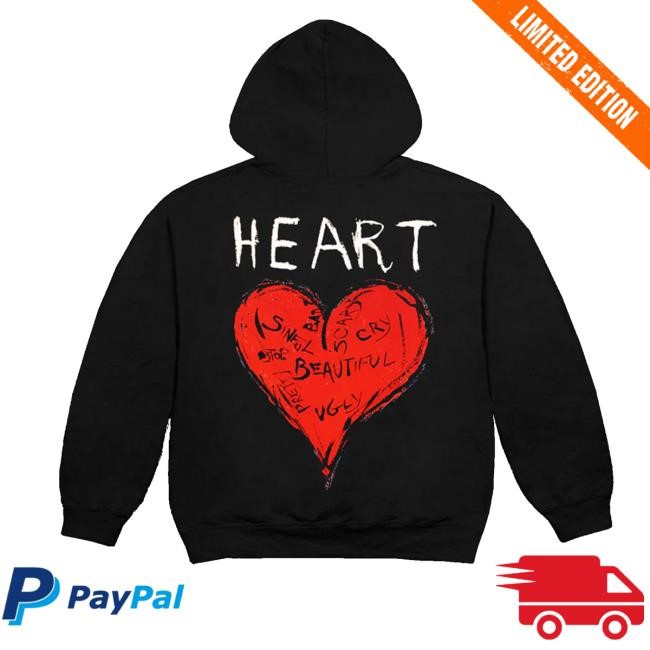 Smashingpumpkins Merch Heart Zip Hoodie