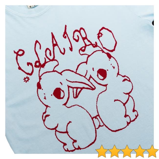 Official Clairo Store Merch Clairo Bunnies Tee (Light Blue) Sweatshirt