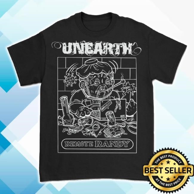 Original Unearth Official Shop Merch Store "Remote Randy" Glow In The Dark Hoodie Sweatshirt