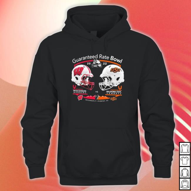 Guaranteed Rate Bowl 2022 Oklahoma State Cowboys Vs Wisconsin Badgers Shirt Guaranteed Rate Bowl 2022 Oklahoma State Cowboys Vs Wisconsin Badgers Sweatshirt