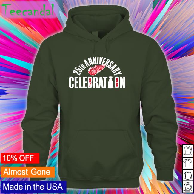 Detroitredwings Hockeytown 25Th Anniversary Celebration Shirts