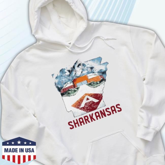 Original Arkansas Razorbacks Shark State Hoodie Sweatshirt