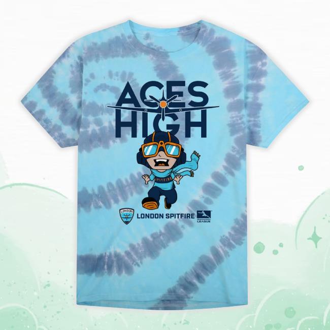 London Spitfire Tie-Dye Chibi Mascot Shirts
