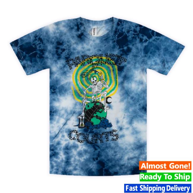 Official Hello Merch Parquet Courts Death Globe Blue And White Tie Dye Unisex Sweatshirt New Hellomerch Shop