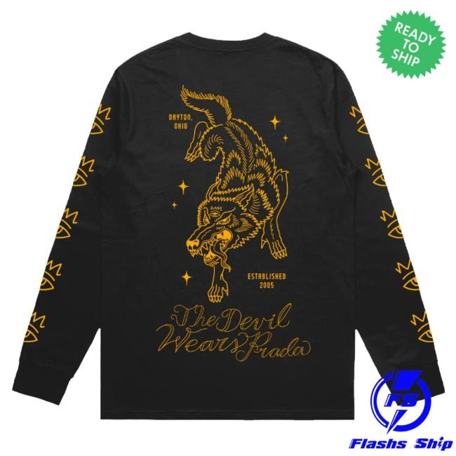 Tdwp Band Merch Store Wolf Long Sleeve Crewneck Sweatshirt