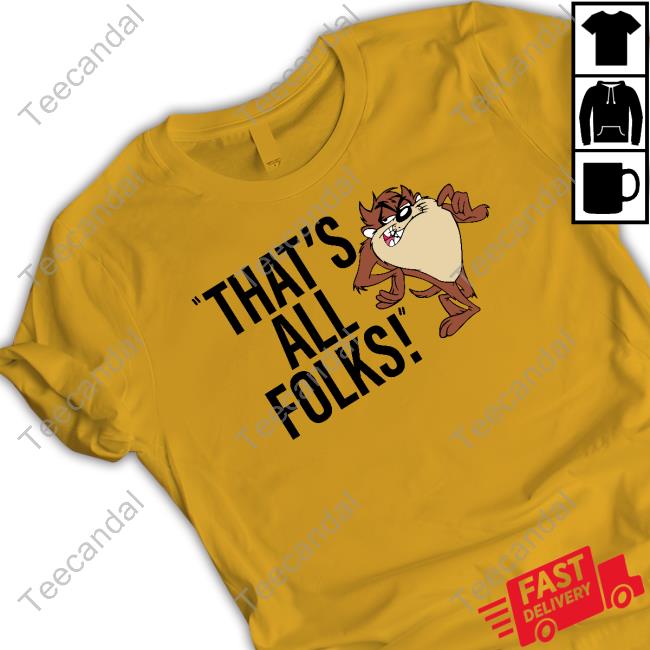 Taz That's All Folks Hooded Sweatshirt