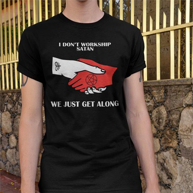 Goodshirts I Don't Workship Satan We Just Get Along Hoodie
