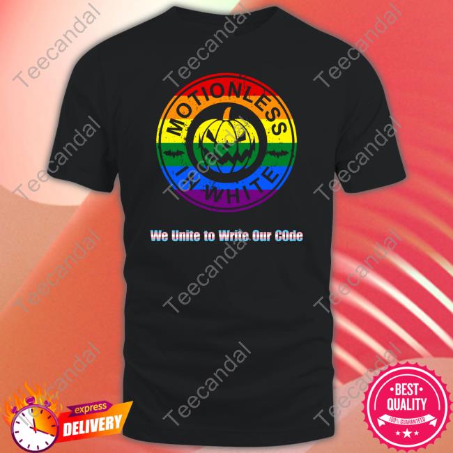 Motionless In White We unite to write our code Long Sleeve Tee Shirt Pride Pumpkin