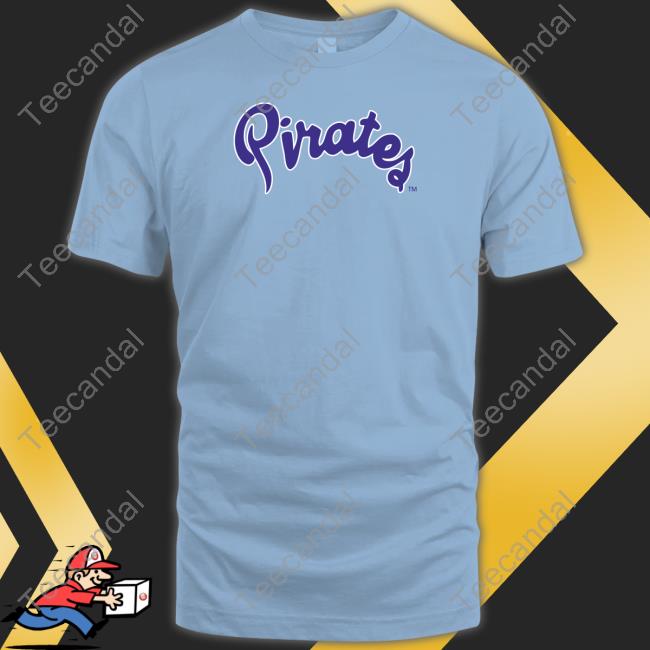 Funny Powder Purple Pirates Script Shirt