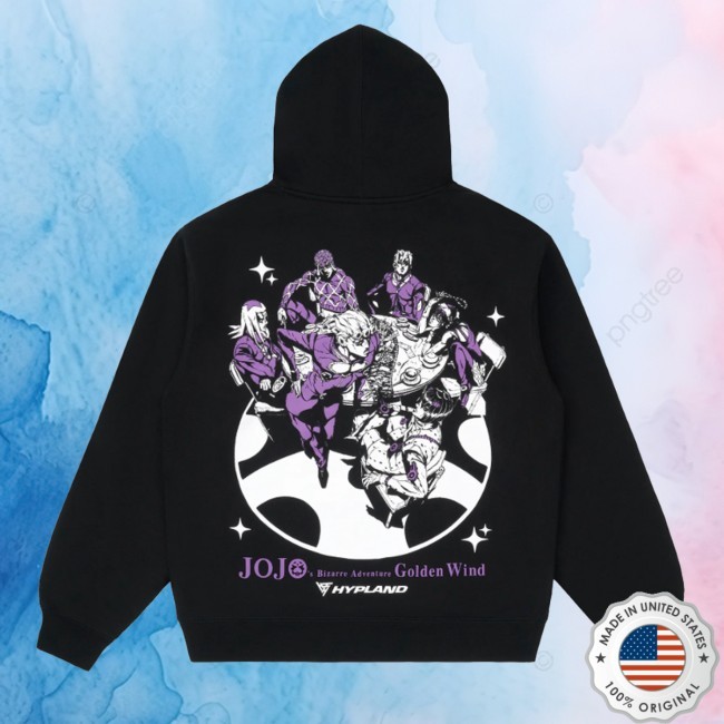 Hypland Merch Store Jojo Golden Wind Group Long Sleeve Shirt